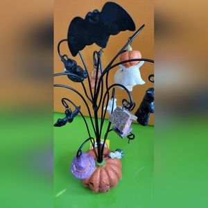 Halloween Pumpkin Tall Tree with Ornaments